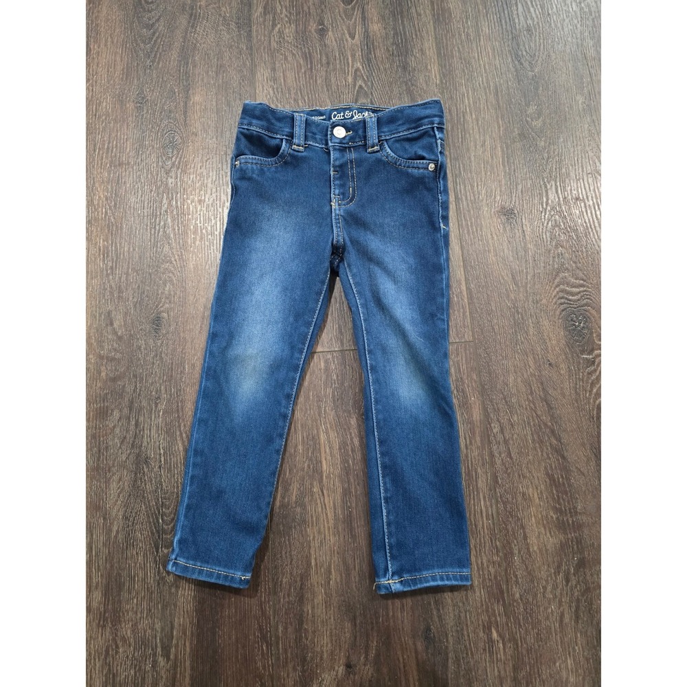 Cat & Jack Toddler Kids Ultimate Stretch Jegging Medium Wash Blue Denim Pants 3T